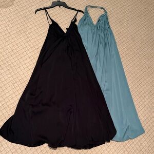 Elegant Black and Teal Maxi Dresses